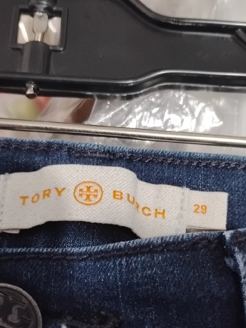 Tory Burch Cropped Low Rise Dark Blue Skinny Jeans 29